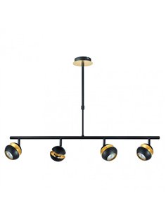 Colgante Beethoven Negro/oro 4xgu10