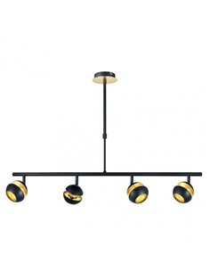 Colgante Beethoven Negro/oro 4xgu10 2