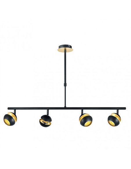 Colgante Beethoven Negro/oro 4xgu10