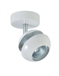 Foco Beethoven 1xgu10 Blanco/plata 14x13x8