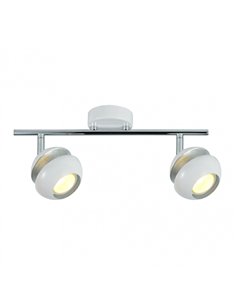 Regleta Beethoven 2xgu10 Blanco/plata   14x36 2