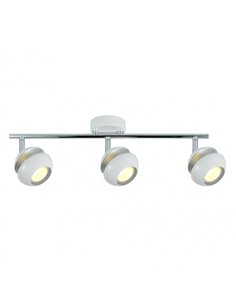 Regleta Beethoven 3xgu10 Blanco/plata 14x48 2