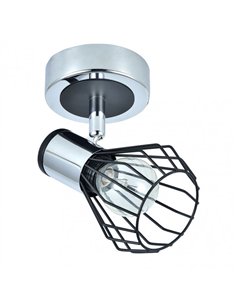 Foco Mateo 1xe14 Cromo/negro 15x15x8