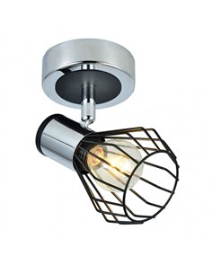 Foco Mateo 1xe14 Cromo/negro 15x15x8 2