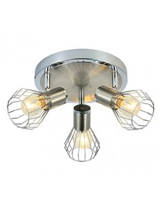 Plafon Mateo 3xe14 Cromo/niquel 15x28x28 Cm 2