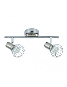 Regleta Mateo 2xe14 Cromo/niquel 15x36