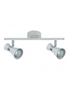 Regleta Maximo 2xgu10 Blanco/cromo 15x36