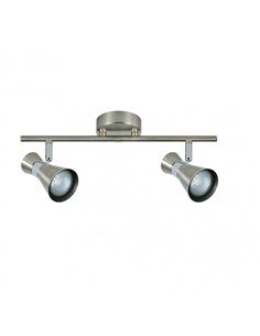 Regleta Maximo 2xgu10 Niquel/cromo 15x36