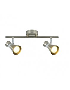 Regleta Maximo 2xgu10 Niquel/cromo 15x36 2