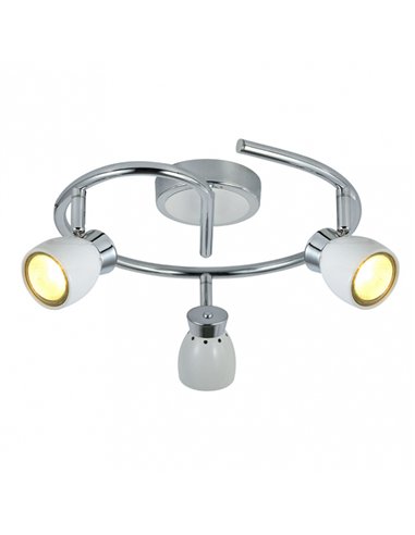 Plafon Chacho 3xgu10 Blanco 14x30x30 Cm