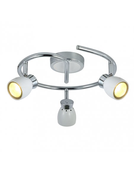 Plafon Chacho 3xgu10 Blanco 14x30x30 Cm