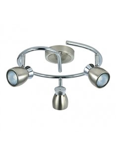 Plafon Chacho 3xgu10 Niquel 14x30x30 Cm