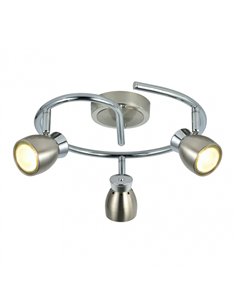 Plafon Chacho 3xgu10 Niquel 14x30x30 Cm 2