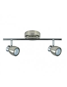 Regleta Chacho 2xgu10 Niquel 14x36