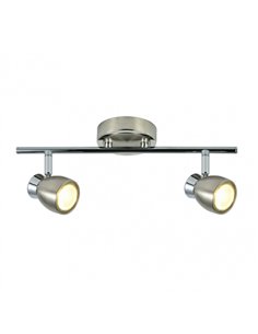 Regleta Chacho 2xgu10 Niquel 14x36 2