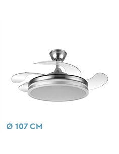 Ventilador Bayomo 59w 6980lm Niquel 4 Aspas Desp. 34