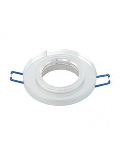 Empotrable Cristal Solna 1xgu10 Redondo Grosor 1cm Transparente C/portalampara 2x9