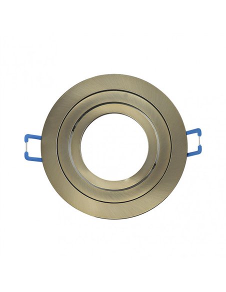 Empotrable Orientable Cenote 1xgu10 Redondo Cuero 2x9