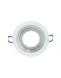 Empotrable Orient.cenote 1xgu10 Redondo Blanc/crom 2x9