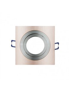 Empotrable Orient.cenote 1xgu10 Cuadrado Champ/cro 2x9