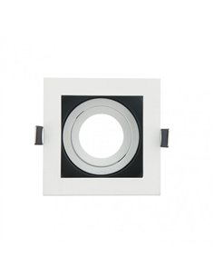 Empotrable Orient.batu 1xgu10 Cuadrado Blanco/negro 3