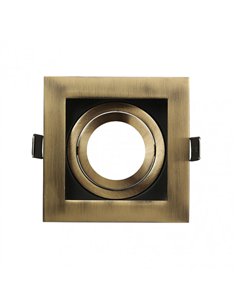 Empotrable Orient.batu 1xgu10 Cuadrado Cuero/negro 3