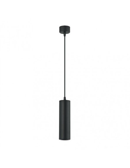 Colgante Drach 1xgu10 Negro Regx6x6 cm