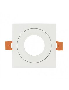 Empotrable Anou 1xgu10 Cuadrado Blanco 2x9 2