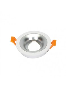 Empotrable Anou 1xgu10 Redondo Blanco/cromo  2x9