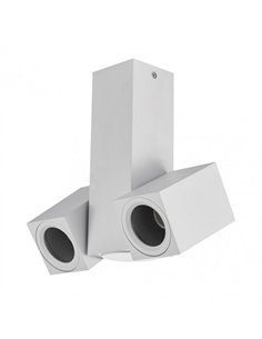 Foco Nerja 2xgu10 Blanco 21x19x6 Cm Orientable 360º 2