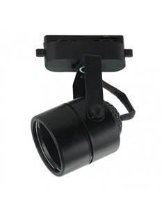 Foco Carril Arta 1xgu10 Cilindrico Negro 14