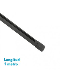 Carril Para Foco Pindal Negro 1m  2 Hilos 2x100x3