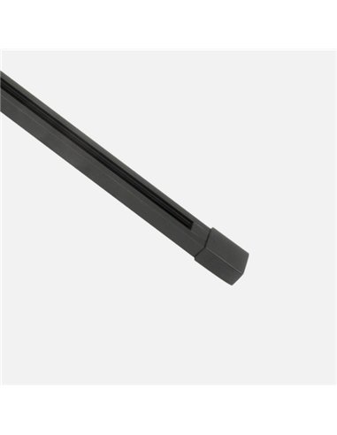 Carril Para Foco Pindal Negro 1m  2 Hilos 2x100x3,5 Cm