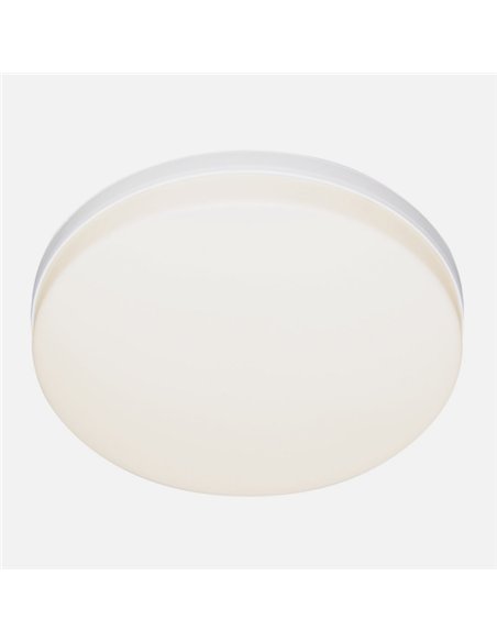 Plafon Trueno 48w 4000k Blanco Redondo 4320lm  3,9x30x30 Cm Sistema De Encaje Rapido