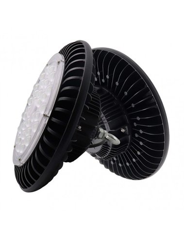 Campana Monzonita 200w 6500k Negro 22000lm Ip65 Led Smd 12,5x35x35 Cm