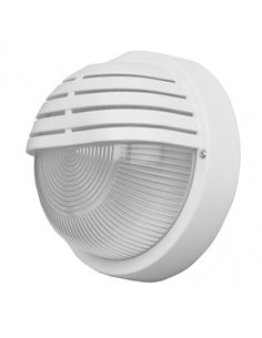 Aplique Exterior Canopus 1xe27 Policarb. Blanco 18