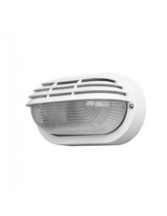 Aplique Ext.oval Canopus Peq.1xe27 Policarb.blanco 10x20