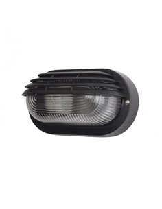 Aplique Ext.oval Canopus Peq.1xe27 Policarb.negro 10x20