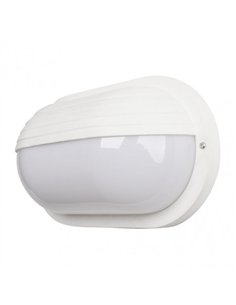 Aplique Ext.oval Canopus Grande1xe27 Policar.blanco  10x26x15 Cm Ip44