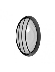 Aplique Ext.oval Aluminio Aquila Peq.1xe27 Negro  10