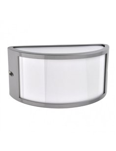 Aplique Exterior Aluminio Ara 1xe27 Gris Ip44 13x25x12 Cm