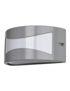 Aplique Exterior Aluminio Hadar 1xe27 Gris Ip44 13x25x12 Cm