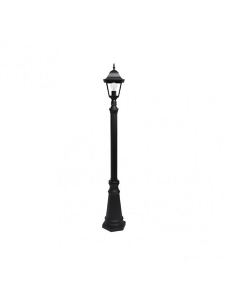 Farola Exterior Aluminio Spica 1xe27 Negro Ip44 220x20x20 Cm  Regulable En Altura