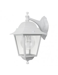 Aplique Exterior Aluminio Spica 1xe27 Blanco Ip44  42x28x21