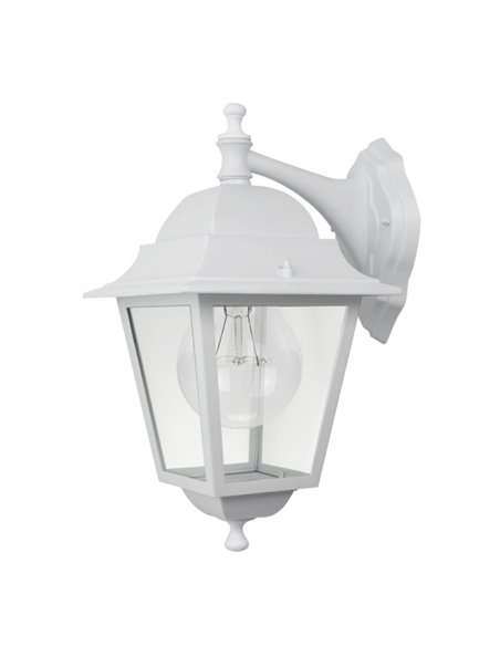 Aplique Exterior Aluminio Spica 1xe27 Blanco Ip44  42x28x21