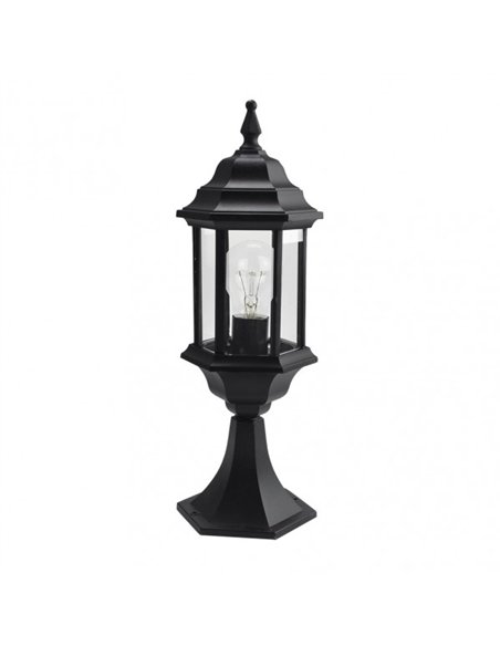 Sobremuro Exterior Aluminio Pollux 1xe27 Negro  48