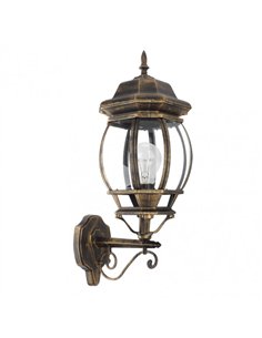 Aplique Ext.aluminio Caelum Peq.1xe27 Negro/oro   50x25x17 Cm