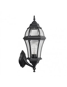 Aplique Exterior Aluminio Becrux 1xe27 Negro Ip44  59