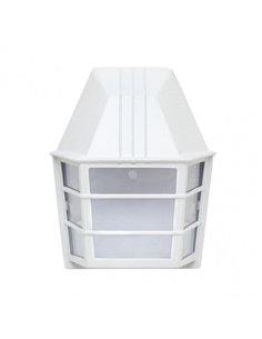 Aplique Exterior Aluminio Acrux 1xe27 Blanco Ip23  24x20x11