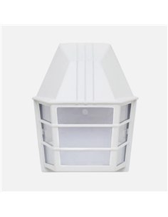 Aplique Exterior Aluminio Acrux 1xe27 Blanco Ip23  24x20x11 2
